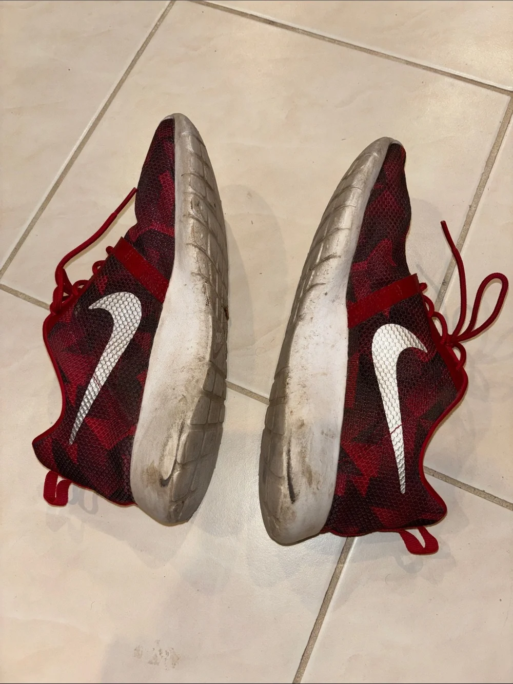 Nike Kids Red Mesh Athletic Sneakers